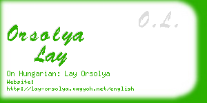 orsolya lay business card